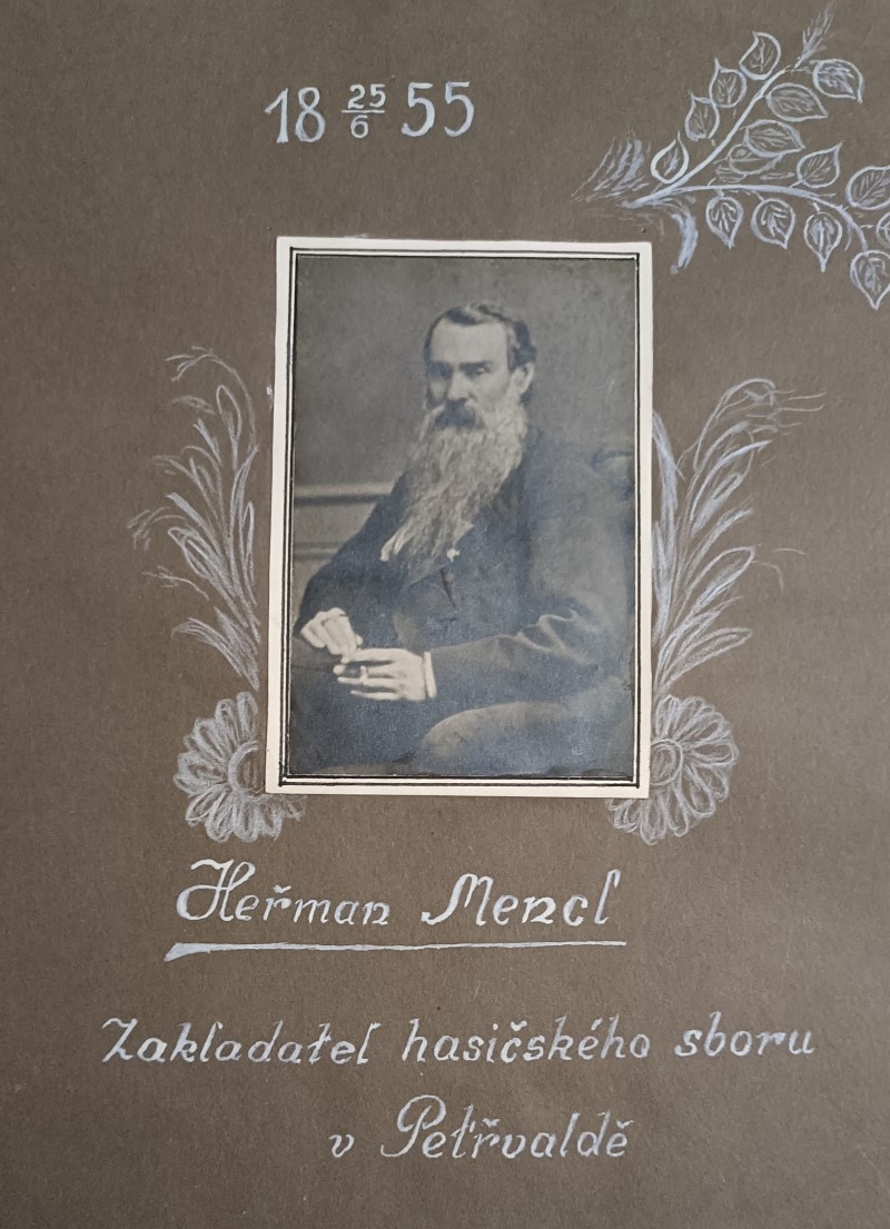 Herman Menzel - pamětní fotografie s rámečkem