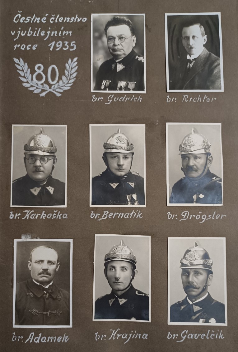 Čestné členstvo hasičského sboru Petřvald 1935